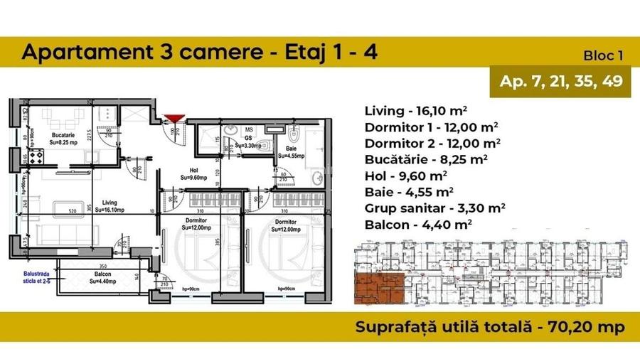 Apartament 2 Camere Sector 4 Zona Grand Arena 70.2Mp