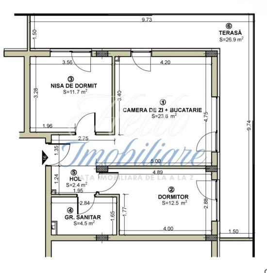 Apartament cu 3 camere în Florești