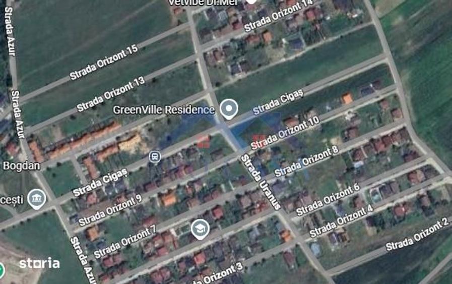 Teren construibi 438 mp., toate utilitatile, cartier Orizont - 1