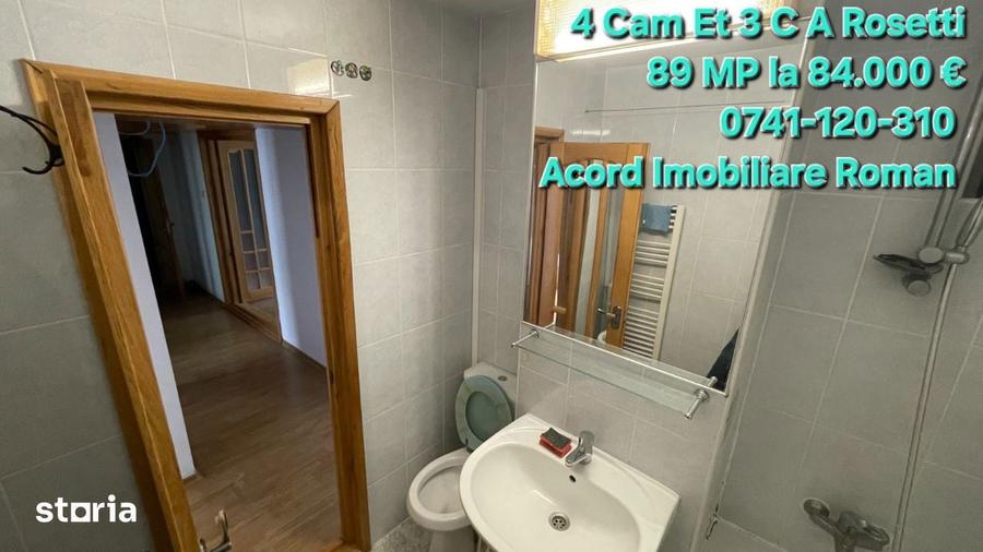 4 camere , etaj 3 ,C.A.Rosetti - 6