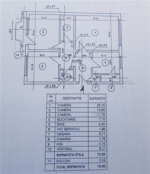 Apartament 3 camere Decomandat hol H Bld. Brancoveanu - 4