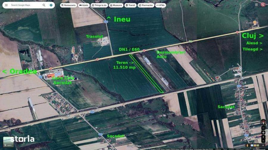 Vand Teren Extravilan Sacadat 1 ha cu front la DN1 - 1