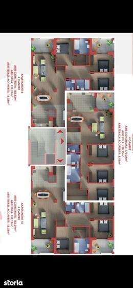 Apartament 4 camere,3bai,136mp.utili+19mp terase acoperite - 1