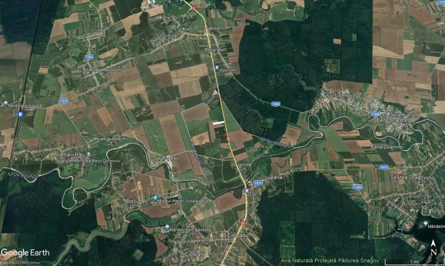 Teren Ciolpani cu deschidere generoasa la DN1 - 4