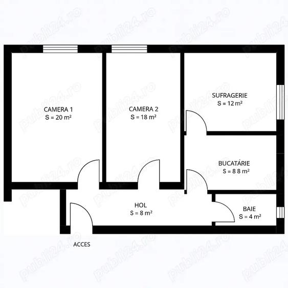 Sacalaz Apartament spa?ios 72,6 mp, in casa tip vila (4 apartamente) ideal pentru locuit sau inv - 1