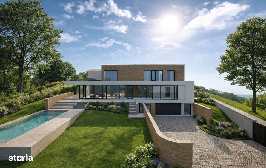 Teren 1000mp autorizat, casa D+P+1E 269mp, Proiect Piscina, Salicea - 8