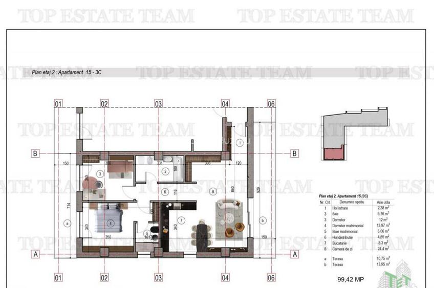 Apartament 3 camere 2 terase bloc nou metrou 1 Decembrie 191 Apartament 3 camere 2 terase bloc nou metrou 1 Decembrie 191