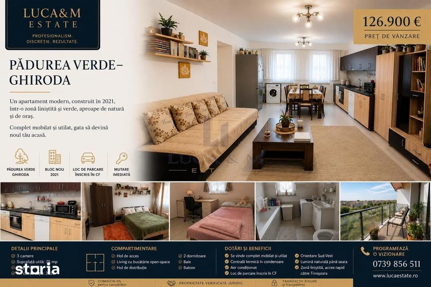 Apartament cu 3 camere în Ghiroda