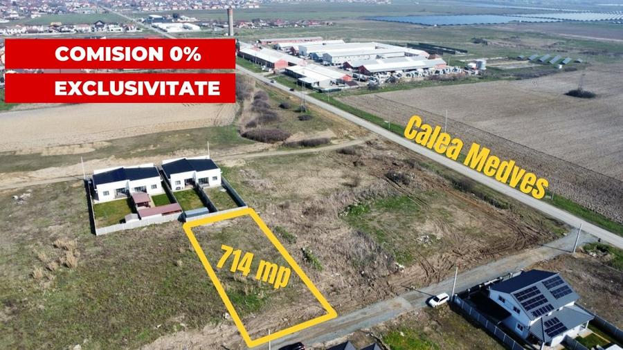 Parcela teren Mosnita - 714 mp - Toate utilitatile - Comision 0% - 1