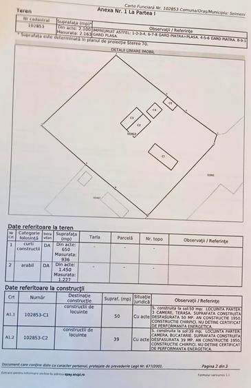 Seimenii Mici  Casa  Individuala 3 Camere Chirpici  S.teren  2100 Mp/42 Acte OK - 9