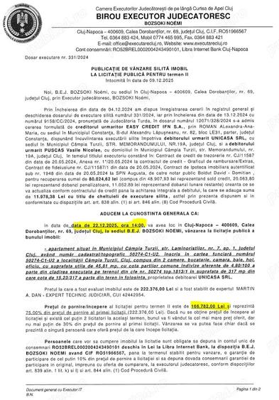 De vanzare apartament in Cluj Campia Turzii - 4