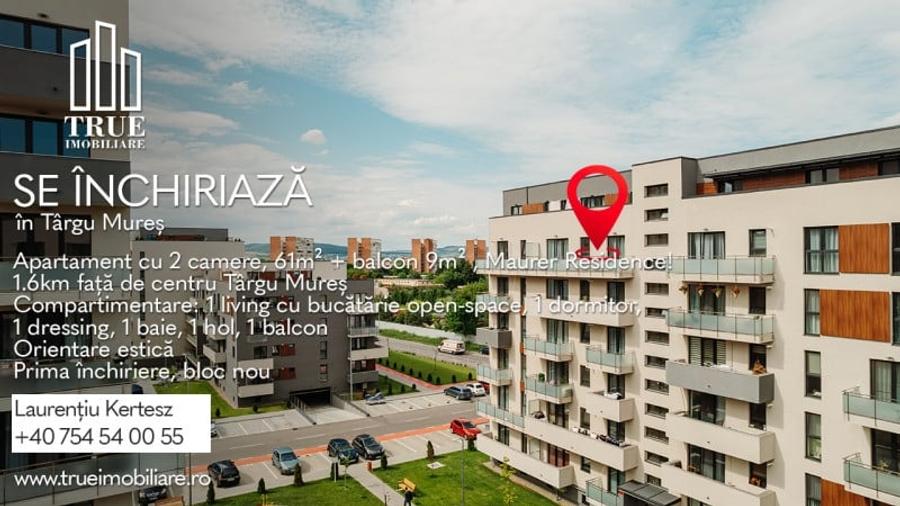 Ap. cu 2 camere, 61m² + 9m² balcon, Maurer Residence! - 1