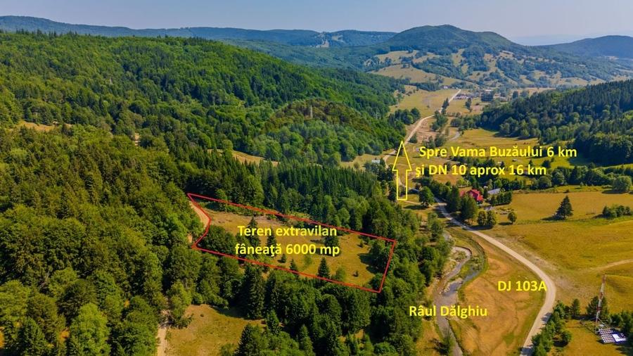 Teren 6000 mp, Vama Buzaului - vedere către Ciucaș - 1