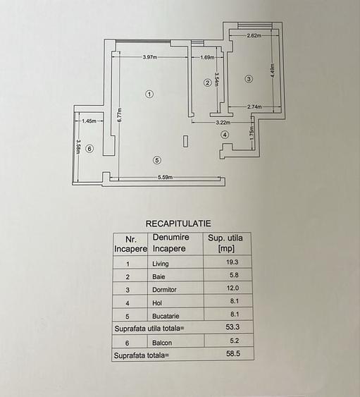 Apartament cu 2 camere decomandat în Moara de Vânt