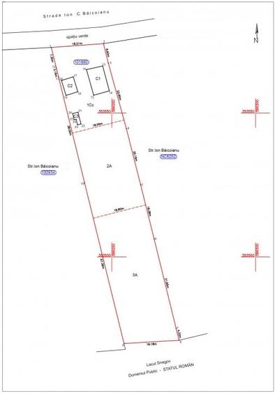 Snagov, Teren 1976 mp  Dubla deschidere 20m - 2