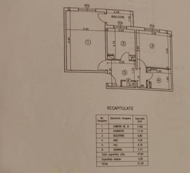 Etaj 1 - 2 camere decomandat - Zimbru - Cofetaria A la Grec - 2