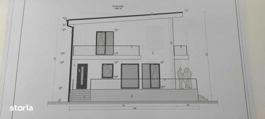 Teren intravilan cu proiect casa duplex - 1