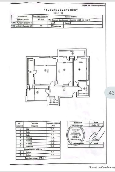 Apartament 3 camere decomandat, mobilat complet - 7
