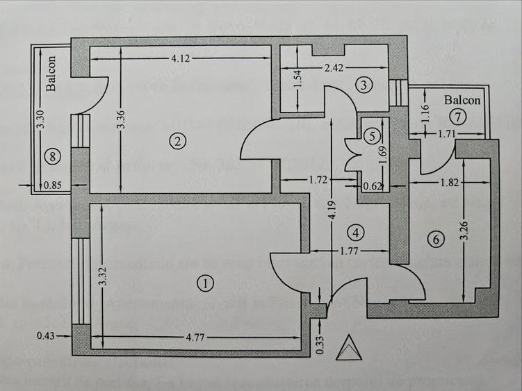 Apartament Negru Voda Pitesti - Etaj 2, Confort 1, Decomandat - 8