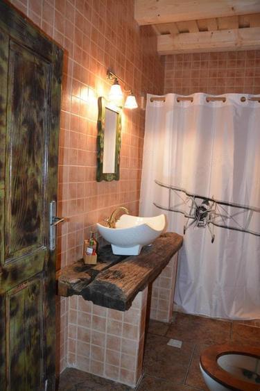 Vand casa la Buru construita traditional din barne de stejar cu tarnat sculptat si interior modern - 8