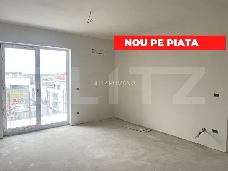 Apartament 2 camere, semidecomandat, 46 mp utili + balcon, zona Braytim
