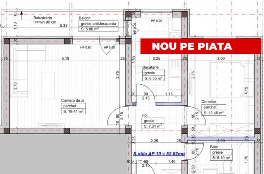 Apartament 2 camere decomandat loc de parcare 53MP - 1