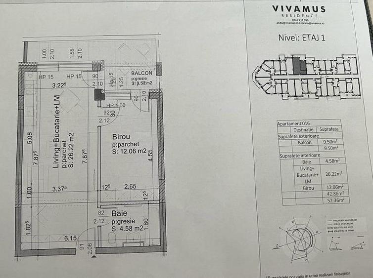 Apartament 2 camere studio + loc parcare Vivamus Residence - 6