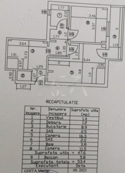 2 camere, P/10, centrala, 54 mp, bloc 1978-Drumul Taberei - 15