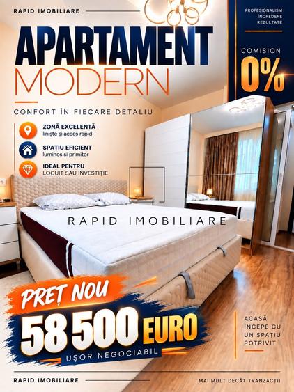 Apartament cu 2 camere semidecomandat în Țiglina 1