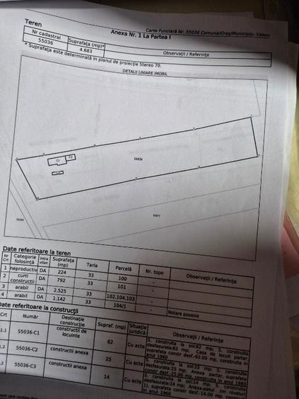 Casă individuală cu 5 camere cu Teren 4683 Mp în Văleni