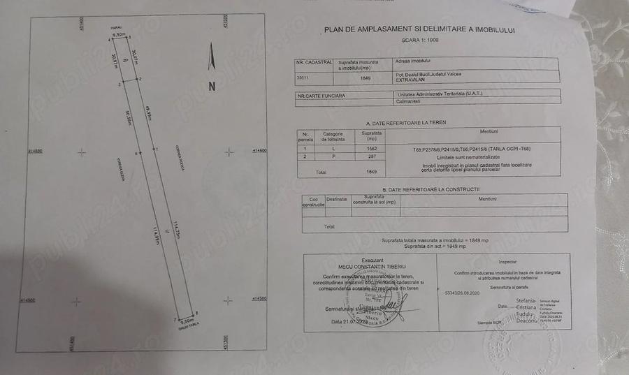 Teren de 3733 mp, în Central