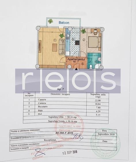 Apartament cu 2 camere în Central