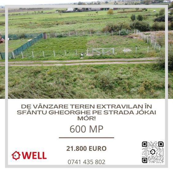 De vânzare teren extravilan în Sfântu Gheorghe pe strada Jókai Mór! - 1