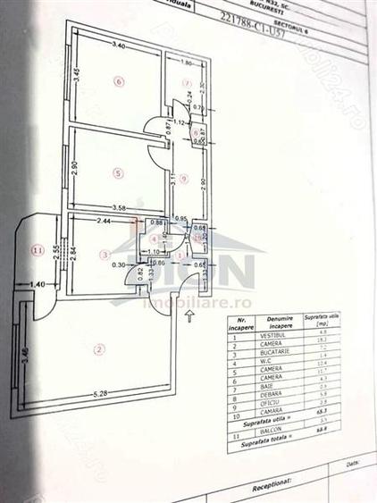 Militari Apusului Str. Mărgelelor. ap. 3 cam –  2x gr. sanitar - 1