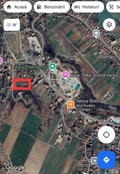 Teren intravilan 1036 mp sau 837 mp in Baile 1 Mai - 2