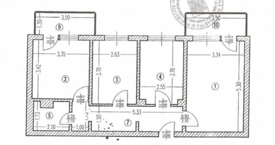 Apartament cu 3 camere decomandat în Lujerului