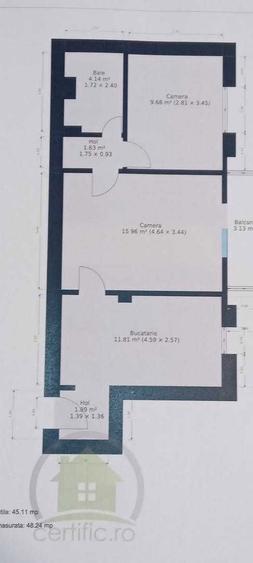 Apartament 2 camere etaj 3 AEM - 6