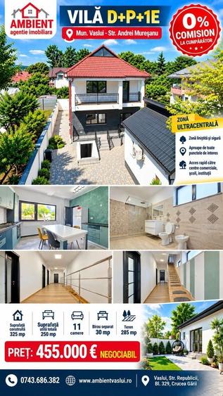 Casă individuală cu 11 camere cu Canalizare în Ultracentral