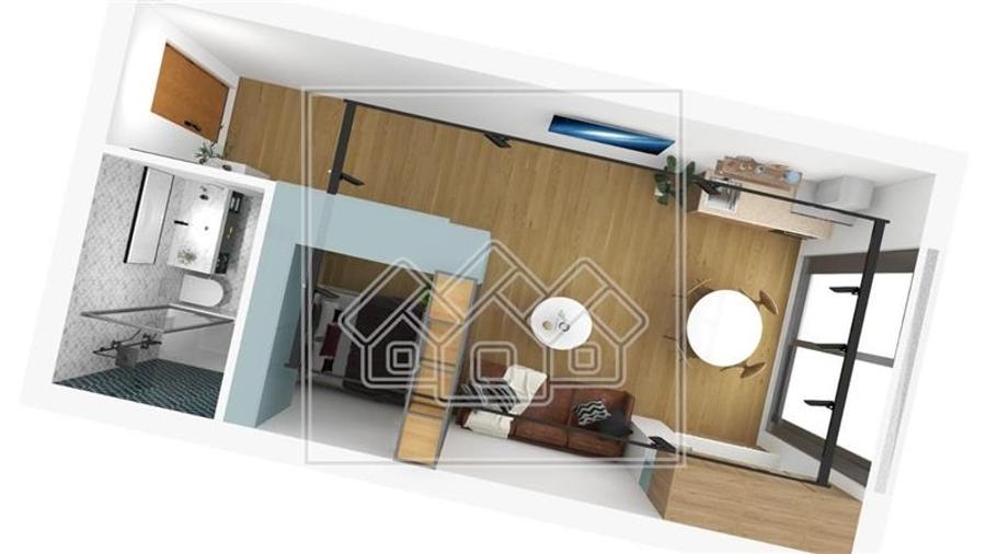 Garsoniera de vanzare in Sibiu - finisata la cheie - balcon mare - 12