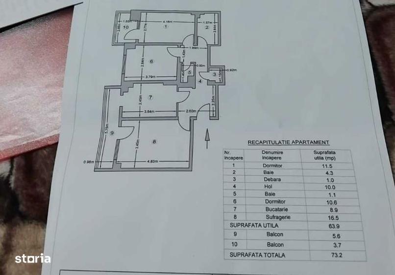 Apartament 3 camere, decomandat, 2 bai, oras Targu Frumos, jud Iasi - 1