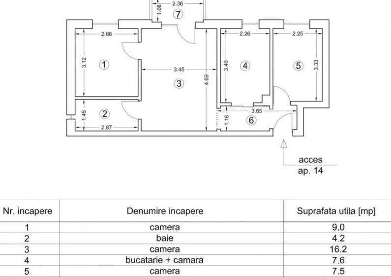 Apartament 3 camere, mobilat, utilat, Ghimbav, Brasov - 8