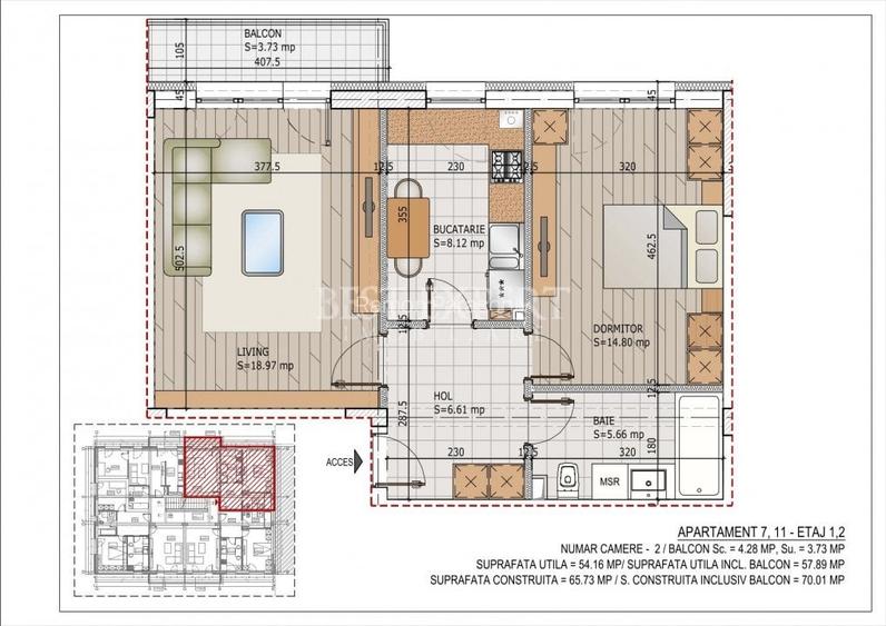 2 Camere Zona Linistita -Acces rapid STB
