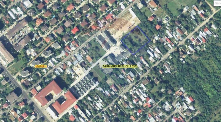 Teren Straulesti 3400 mp | deschidere 54m | metrou Straulesti - 1