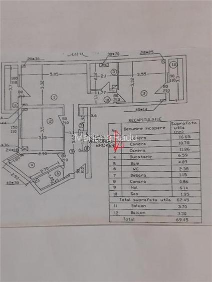 3 camere, et.1, 70mp, centrala, bl.1983, amenajat, Basarabia-Diham