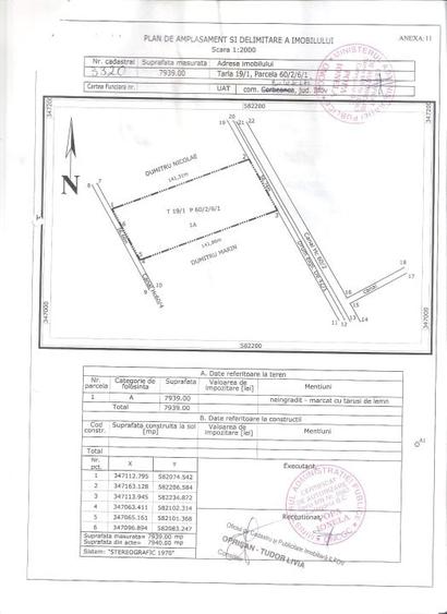 BALOTESTI  MECHEAUA, TARLA 19/1 PARCELA 60/2/6/1 - 1