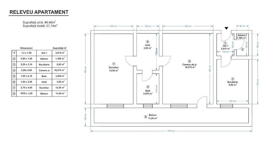 Vand apartament 2 camere IDEAL pentru renovare - 3