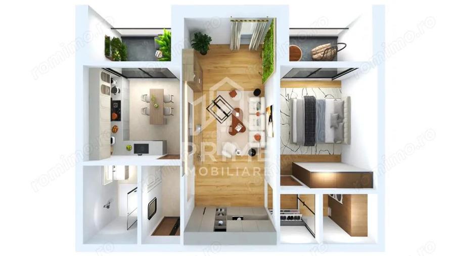APARTAMENT 3 CAMERE | 69 MP| BLOC NOU | CETATE ZONA EXCLUSIVISTA - 3