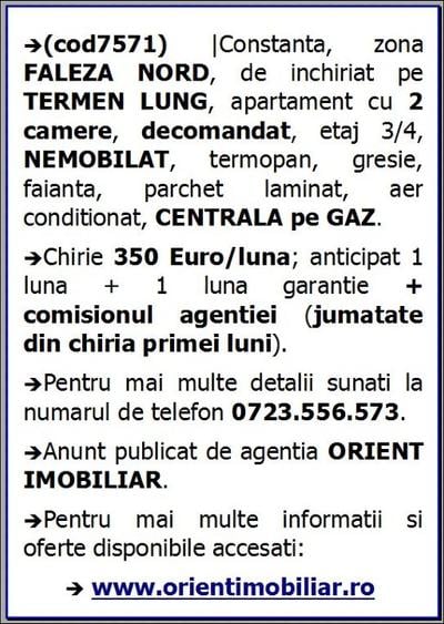 Faleza Nord, apartament decomandat, 2 camere, nemobilat, gaze - 3