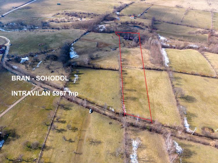 Comision0-Bran Sohodol vedere spre Piatra Craiului Teren intravilan 5967mp+bonus - 5