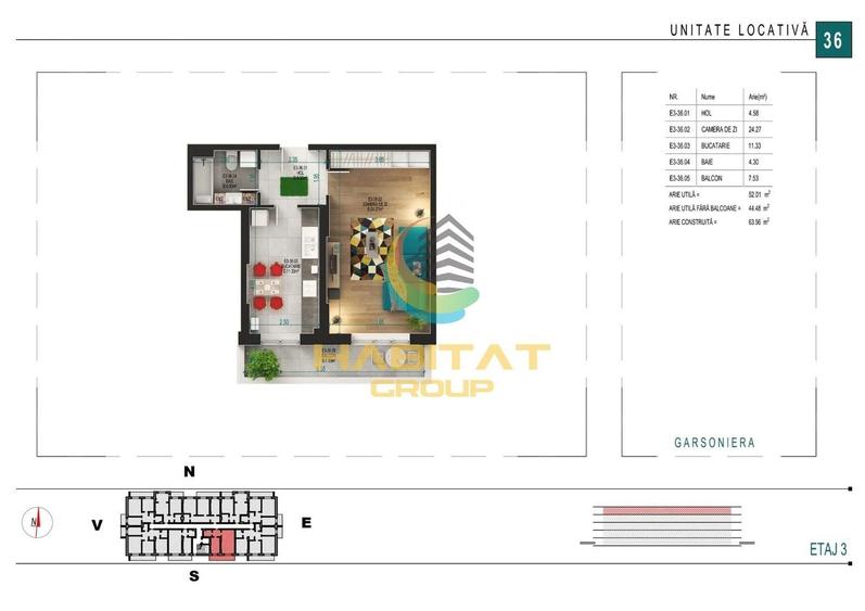 Pallady Garsoniera decomandata 52 mp ACTE GATA MUTARE RAPIDA - 2